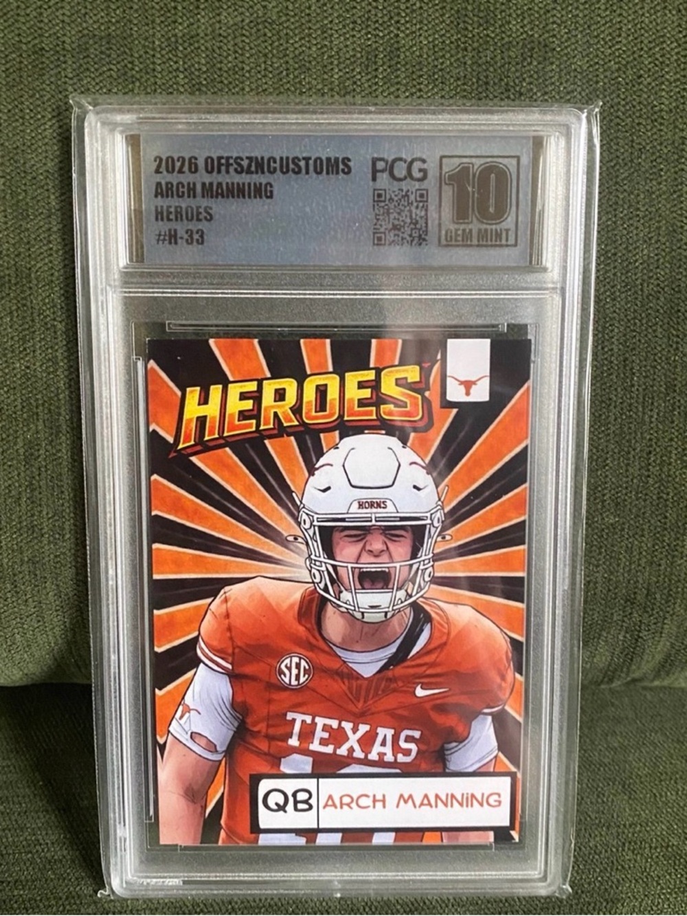 Custom Arch Manning Heroes PCG 10!! Long Horns H33